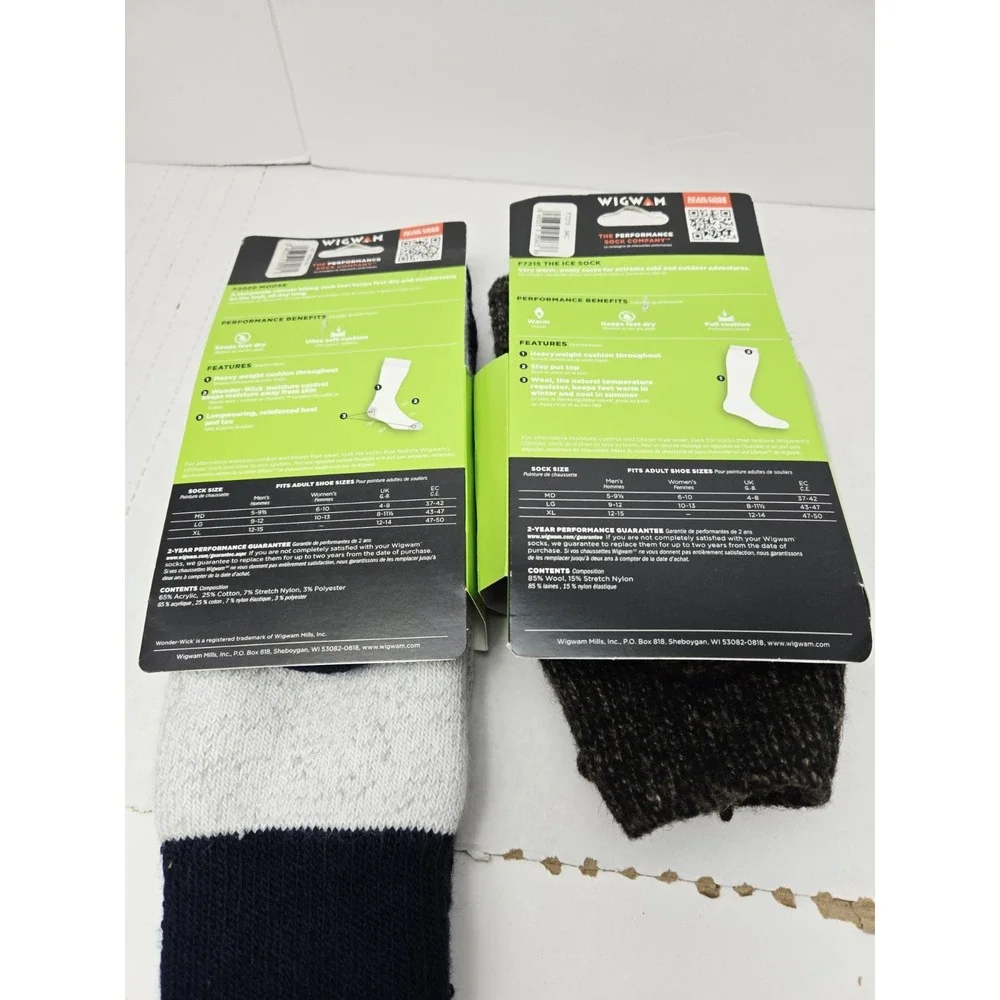 Wigwam Heavyweight socks NEW Unisex Field Hunt Work sz Medium 2 pairs